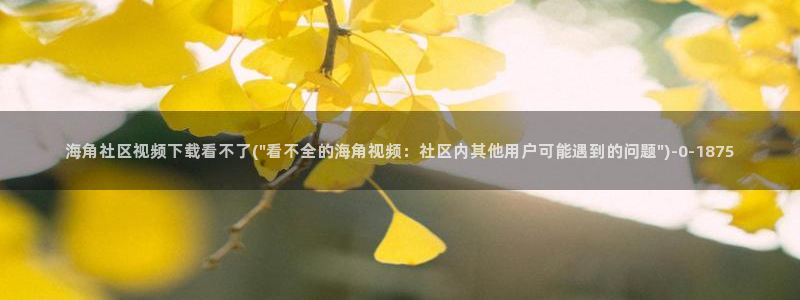 海角社区的账号格式：海角社区视频下载看不了(\